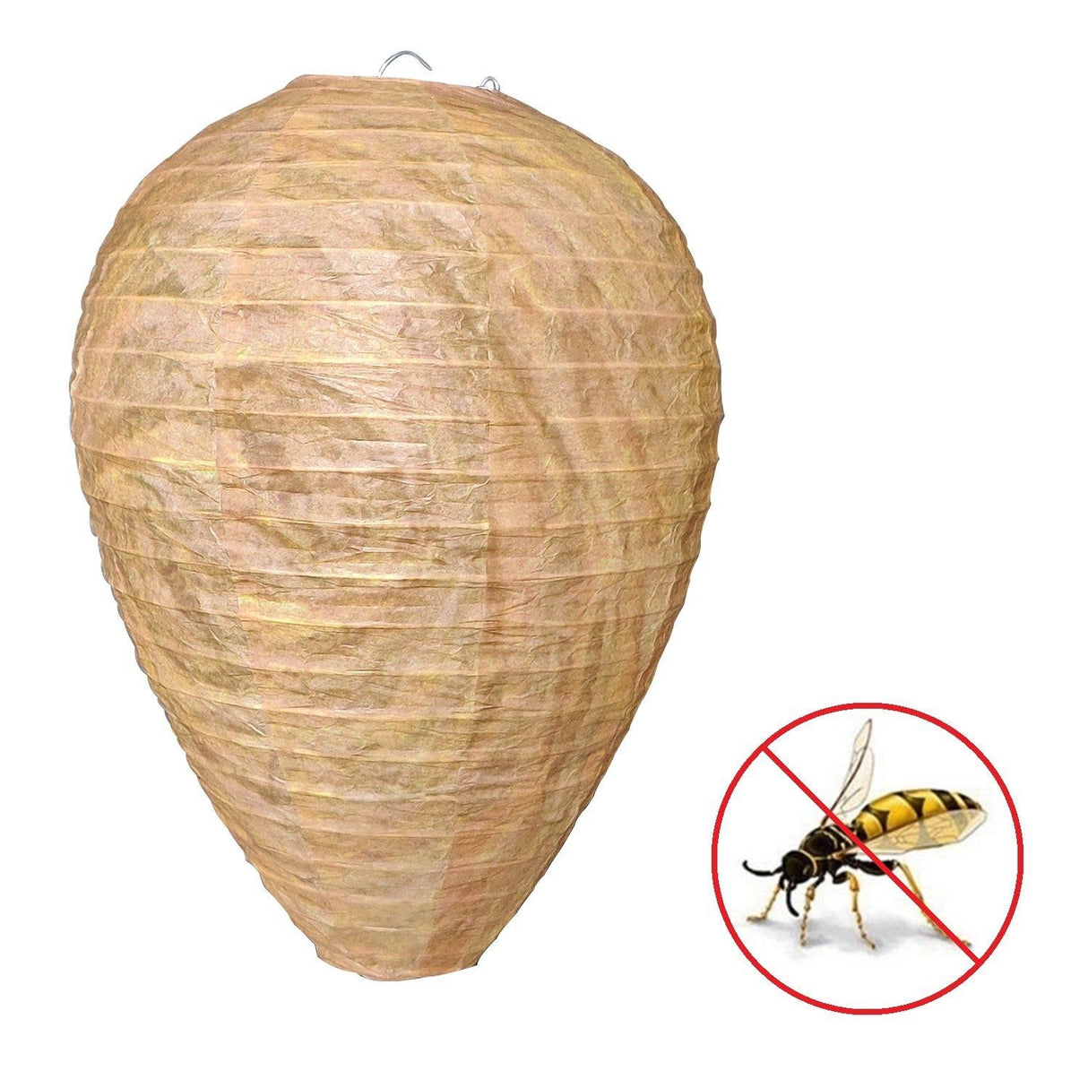 2pcs Non-Toxic Paper Wasp Traps & Bee Deterrent, for Wasp Nest Removal