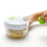 Onion Chopper 500 ml Manual Kitchen Helper, White - Top-Down View