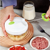 Onion Chopper 500 ml Manual Kitchen Helper, White - Low Angle