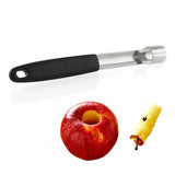Stainless Steel Apple Corer, Silver - Easy and Efficient Core Removal - Front View