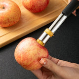 Stainless Steel Apple Corer, Silver - Easy and Efficient Core Removal - Rear View