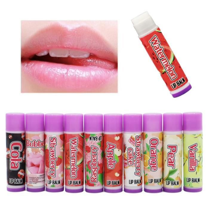 10pcs Lip Balm Softening Mixed Scents MultiColor