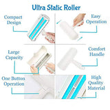 Pet Hair Roller Remover for Dogs and Cats, Blue - Top-Down View