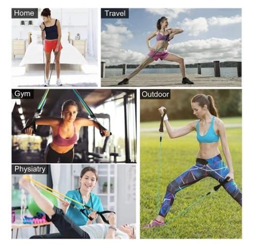 11-Piece Resistance Bands Set for Yoga and Rehab, MultiColor