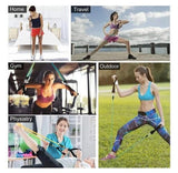 11-Piece Resistance Bands Set for Yoga and Rehab, MultiColor - Close-Up Angle