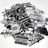 50pcs Waterproof Metal Stickers for Laptop Skate Fashion Graffiti, MultiColor - Front View