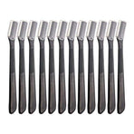 12 pcs Eyebrow Knives, Black