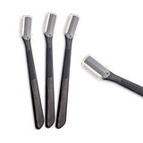 12 pcs Eyebrow Knives, Black - Front View