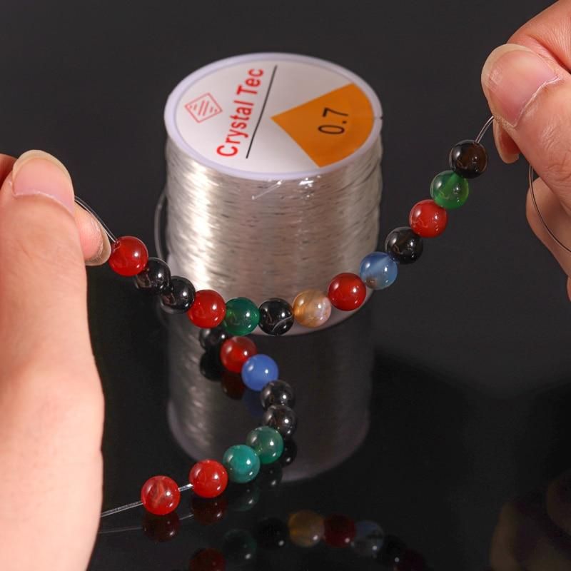 100m Transparent Elastic Thread for Jewelry Making, 0.6mm
