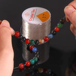 100m Elastic Thread for Jewelry Making, 0.8mm Large Roll Transparent