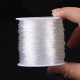 100m Transparent Elastic Jewelry Thread, 1mm Large Roll - Side View