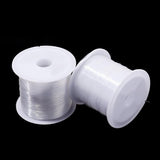 100m Transparent Elastic Jewelry Thread, 1mm Large Roll - 45-Degree Angle