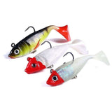 3-Pack Fishing Jigs for Pike and Perch, 10cm, MultiColor - Front View