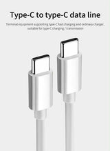 2-PACK USB-C to USB-C Fast Charging Cable, 2m, White