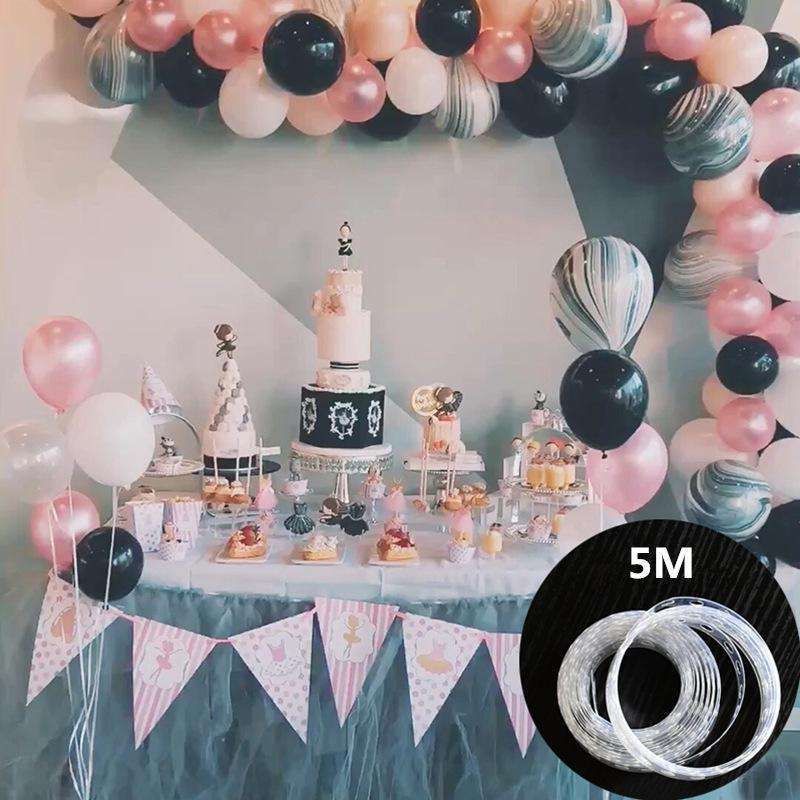 5m Balloon Garland Ribbon, String for Balloons, Transparent