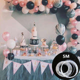 5m Balloon Garland Ribbon, String for Balloons, Transparent - Top-Down View
