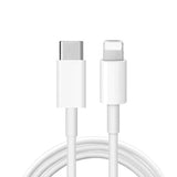 20W Fast Charger with USB-C to Lightning Cable 2m, White, Compatible with iPhone - Side View