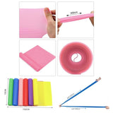 5 pcs Resistance Band, TPE Yoga Exercise Band for Rehab, Pink, One Size - Front View