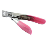 Pink nail scissors and tipping pliers