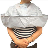 Hairdressing cape, cutting cape umbrella, silver - Top-Down View