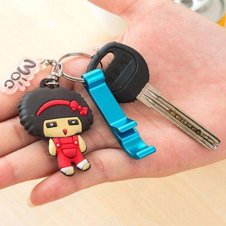 5-Pack Multi-Color Bottle Opener Cap Opener Can Opener Keychain
