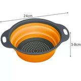Collapsible Silicone Colander, Space Saving Kitchen Strainer, MultiColor, Practical for Dishwashing & Cooking