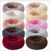 Fluffy Dog Bed Cat Bed 70cm, Dark Grey - Front View