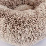 Fluffy Dog Bed Cat Bed 70cm, Dark Grey - Top-Down View