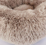 50cm Fluffy Dog Bed Cat Bed, Light Brown, Compatible with Pets