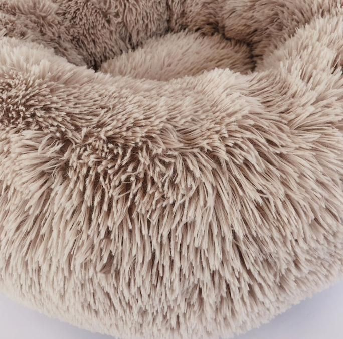 60cm Fluffy Dog Bed Cat Bed, Dark Grey