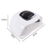 LED UV lamp with timer, white - Top-Down View