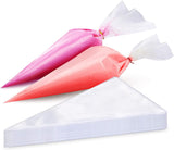 100pcs Disposable Piping Bags, Medium, Transparent for Cake Decorating