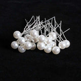 20 Pcs Wedding Hairpins with Pearls in White