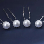 20 Pcs Wedding Hairpins with Pearls in White