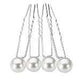 20 Pcs Wedding Hairpins with Pearls in White