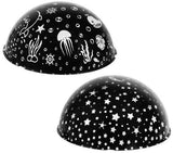Galaxy Lamp Star Projector with Underwater Effect for Magical Atmosphere, Black - Rear View