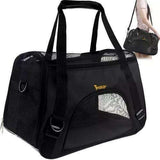 Pet Carrier Transport Bag, Black - Safe and Comfortable for Pets