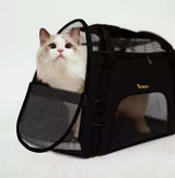 Pet Carrier Transport Bag, Black - Safe and Comfortable for Pets