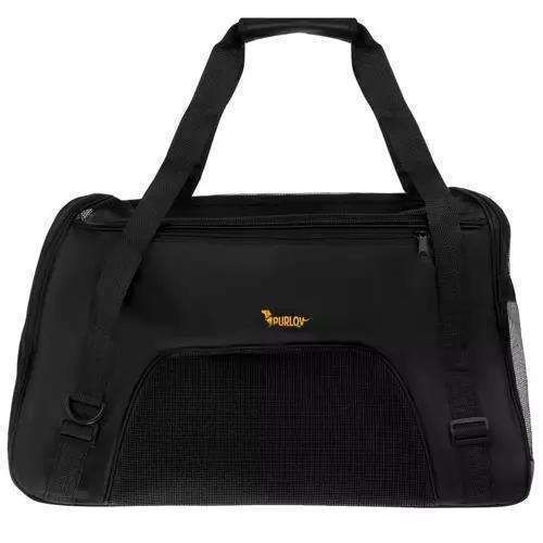 Pet Carrier Transport Bag, Black - Safe and Comfortable for Pets