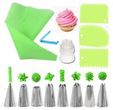 Pink tulle set 14 pieces with liquor bag, liquor tweezers, dough scraper