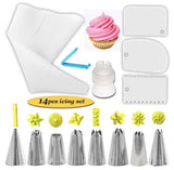 Pink tulle set 14 pieces with liquor bag, liquor tweezers, dough scraper