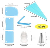14-Piece Purple Tulle Set, Liquor Bag Tweezers Dough Scraper - 45-Degree Angle