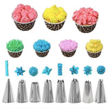 Blue Tulle Set with Liquor Bag, Liquor Tweezers, and Dough Scraper, 14 Pieces - Rear View
