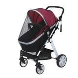 Universal White Mosquito Net for Stroller, Insect Net Compatible with Most Brands - Side View