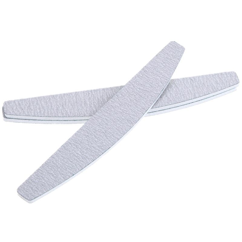 5-pack Nail File Half Moon Zebra, 100/100, Grey