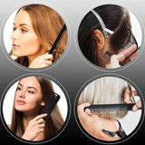 10pcs Professional Comb Set with Different Shapes, Black