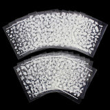 White nail decorations flowers stickers, 10 sheets