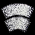 White nail decorations flowers stickers, 10 sheets