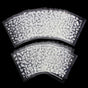 White nail decorations flowers stickers, 10 sheets