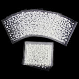 White nail decorations flowers stickers, 10 sheets